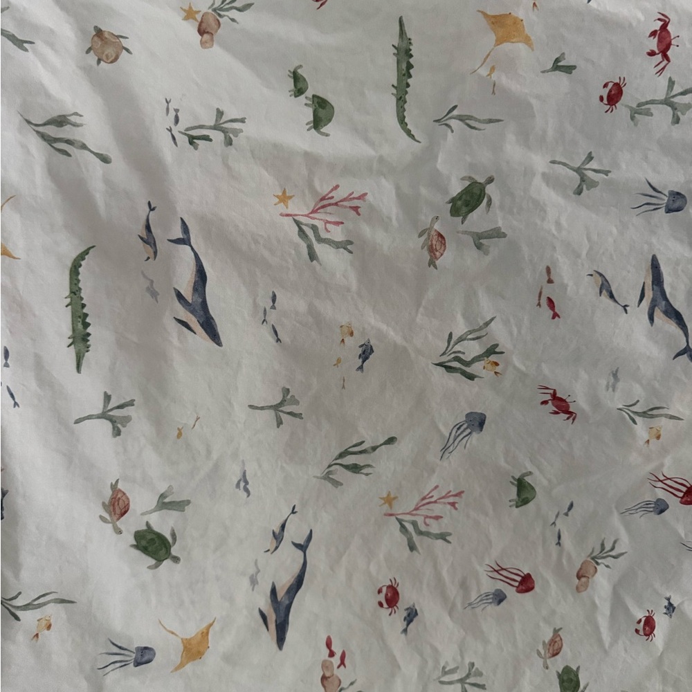 Under The Sea Organic Crib Fitted Sheet